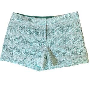 NEW Loft Womens Size 10 Original Lace Shorts Cotton Blend Minty Preppy Classic